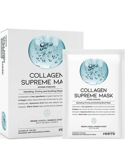 OOTD Collagen Supreme Sheet Μάσκα Προσώπου για Ενυδάτωση με Υαλουρονικό & Κολλαγόνο 10τμχ