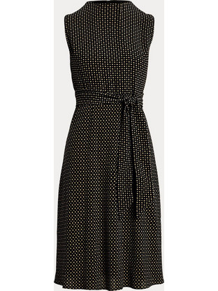 Lauren Ralph Lauren Midi Φόρεμα για Γάμο / Βάπτιση Μαύρο 200973379001