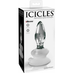 Pipedream Icicles No 91 Hand Blown Πρωκτική Σφήνα 10cm Διαφανής