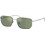 Ray-Ban RB3768 0036R Ανδρικά Γυαλιά Ηλίου Πεταλούδα Μεταλλικά Ασημί με Πράσινο Φακό