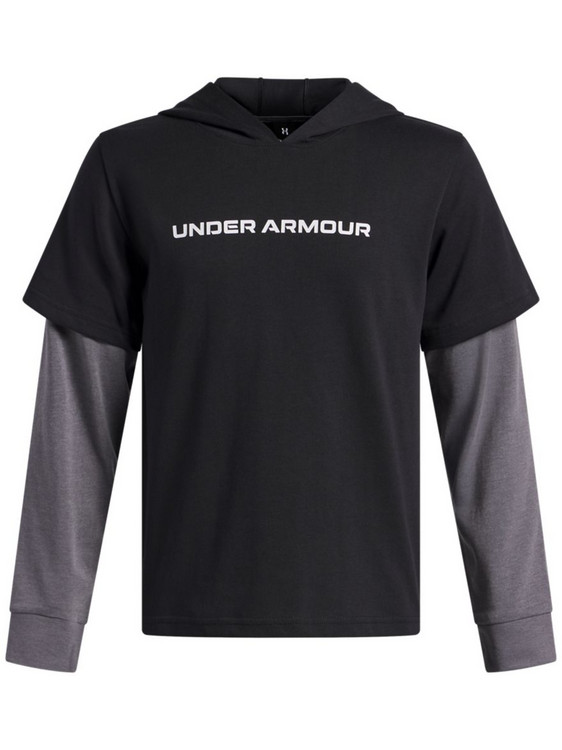 Under Armour Παιδικό Φούτερ με Κουκούλα Μαύρο Ανθρακί 6006423-001