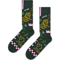 Happy Socks Leo Ανδρικές Κάλτσες Ψηλές με Σχέδια Κυπαρισσί P000143