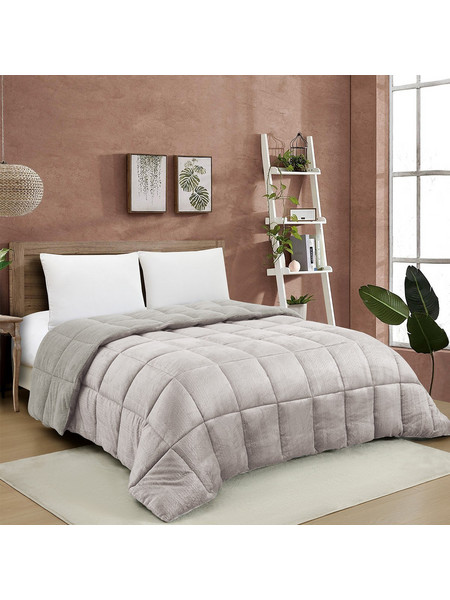 Melinen Κουβερτοπάπλωμα Υπέρδιπλο Hollowfiber 220x240 Shelby Greige