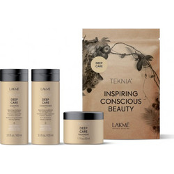 Lakme Deep Care Σετ Περιποίησης Μαλλιών Conditioner 100ml + Μάσκα 50ml + Σαμπουάν 100ml