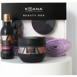 Kyana Queen Moisturizing Σετ Περιποίησης Μαλλιών Βούρτσα + Μάσκα 500ml + Σαμπουάν 250ml