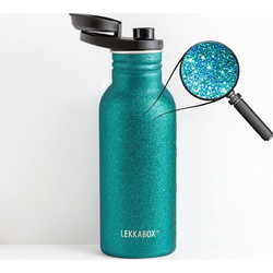 Lekkabox Glitter Παιδικό Παγούρι Ανοξείδωτο BPA Free Τιρκουάζ 500ml