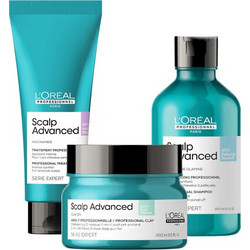 L'Oreal Professionnel Serie Expert Scalp Advanced Σετ Περιποίησης Μαλλιών Gel 200ml + Πηλός 250ml + Dermo Clarifier Σαμπουάν 300ml