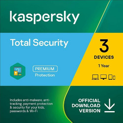 Kaspersky Total Security 2025 για 3 Συσκευές και 1 Έτος Χρήσης (Ηλεκτρονική Άδεια)