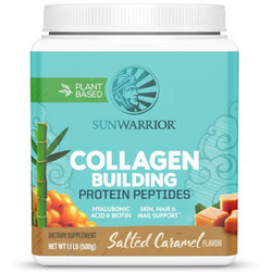 Sunwarrior Collagen Building Protein Peptides Salted Caramel Φυτική Πρωτεΐνη Χωρίς Λακτόζη 500gr