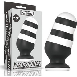 Lovetoy X-Missioner Πρωκτική Σφήνα 17.8cm Λευκή Μαύρη