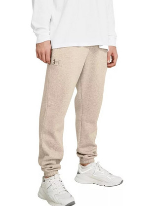 Under Armour Ανδρικό Παντελόνι Φόρμας Fleece με Λάστιχο Μπεζ 1373882-203