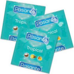 Pasante Tropical Προφυλακτικά με Γεύσεις & Λιπαντικό 25τμχ