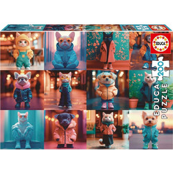 Puzzle Educa Fashion Animals 200 Κομμάτια