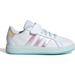 Adidas Grand Court 2.0 Παιδικά Sneakers Λευκά Βεραμάν Ασημί JR6119