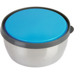 Veltihome Δοχείο Φαγητού Inox 650ml Ασημί Μπλε