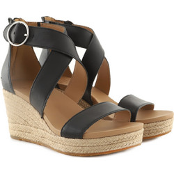 UGG Hylda Καλοκαιρινές Γυναικείες Πλατφόρμες Ψηλές Μαύρες 1120015-BLLE