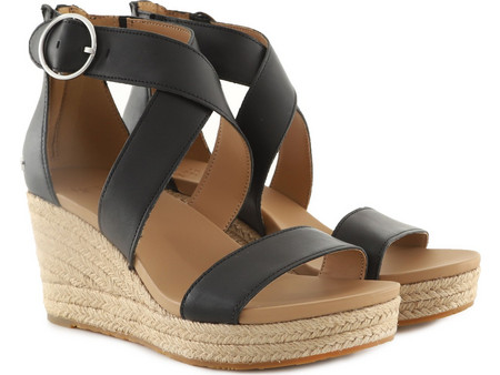 UGG Hylda Καλοκαιρινές Γυναικείες Πλατφόρμες Ψηλές Μαύρες 1120015-BLLE