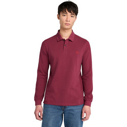 Timberland Ανδρική Μπλούζα Polo Μακρυμάνικη Μπορντό TB0A6VD2648