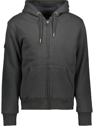 Superdry Ανδρική Ζακέτα Φούτερ με Κουκούλα και Φερμουάρ Μαύρη M2014502A-AFB