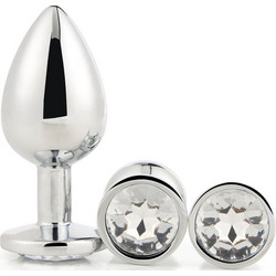Dream Toys Gleaming Love Σετ Πρωκτικές Σφήνες Diamond Plugs Ασημί 3τμχ