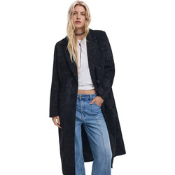 Desigual Γυναικείο Παλτό Μάλλινο Μακρύ Μαύρο 25WWEW16-2000