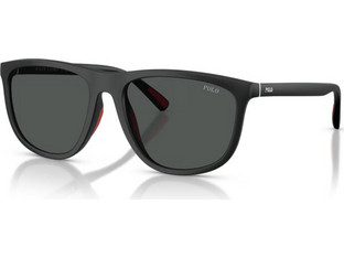 Polo Ralph Lauren PH4231U 550487 Ανδρικά Γυαλιά Ηλίου Τετράγωνα Κοκάλινα Μαύρα με Μαύρο Φακό