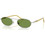 Persol PO1023S 518/4E Ανδρικά Γυαλιά Ηλίου Στρογγυλά Μεταλλικά Ασημί με Πράσινο Φακό