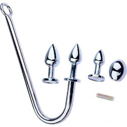 Kinksters Anal Hook Σετ Πρωκτικές Σφήνες 26cm Ασημί 4τμχ
