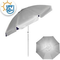 Ομπρέλα Θαλάσσης με UV Προστασία Ασημί 2m 1126924