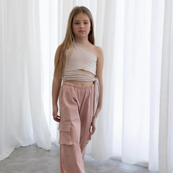 Alice Παιδικό Crop Top Μπεζ S24-A14072