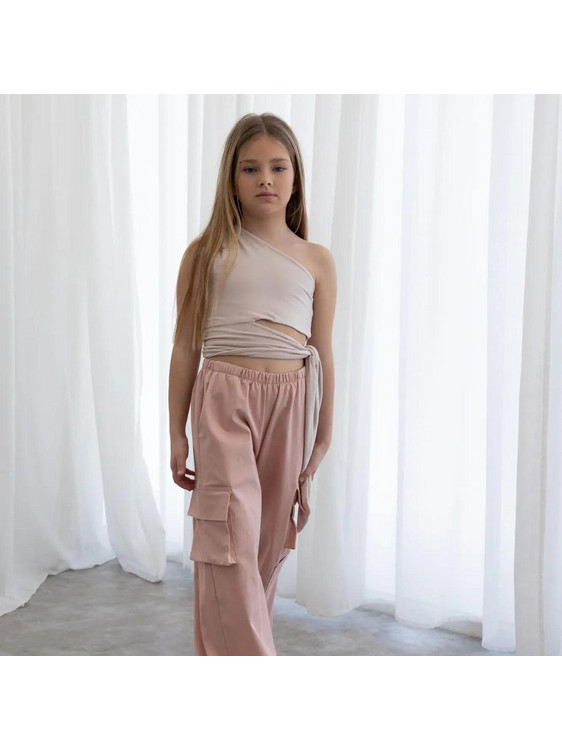 Alice Παιδικό Crop Top Μπεζ S24-A14072