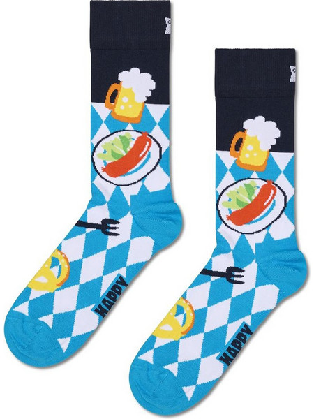 Happy Socks Oktoberfest Ανδρικές Κάλτσες Ψηλές με Σχέδια Πολύχρωμες P004091-1000