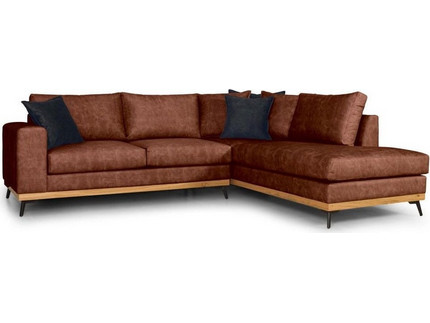PoliHome Rotondo Γωνιακός Καναπές Δεξιά Γωνία Rusted 272x225x100cm 162871649