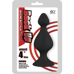 NMC Back Up 4" Πρωκτική Σφήνα with Suction Cup I 10cm Μαύρη