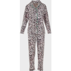 Gsecret Σετ Γυναικείες Πιτζάμες Χειμωνιάτικες Fleece Καφέ 8195-34842