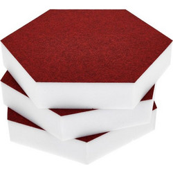 t.akustik Hexagon Melamine Ηχοαπορροφητικά Πάνελ 29x29x5cm 3τμχ Κόκκινο