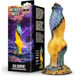 Mythical Mates Sea Serpent Dildo με Βεντούζα 26cm Γκρι Κίτρινο