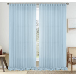 Lino Home Κουρτίνα Παραθύρου με Τρέσα 150x295 1010 Ciel