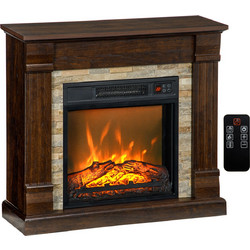 HOMCOM 820-384V92DR Επιδαπέδιο Ηλεκτρικό Τζάκι 1800W Μ67.8xΥ80xΒ21.6cm