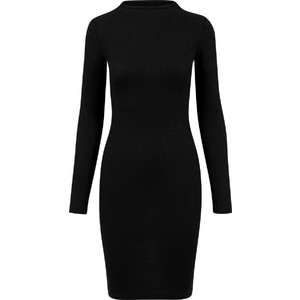 Urban Classics Midi Καθημερινό Φόρεμα Ριπ Μαύρο TB1340-00007 Urban Classics Midi Καθημερινό Φόρεμα Ριπ Μαύρο TB1340-00007
