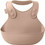 BIBS Overall Αδιάβροχη Σαλιάρα Σιλικόνης με Κουμπί & Τσέπη 6m+ Blush
