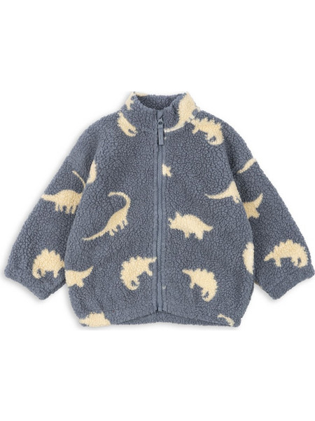Konges Slojd Παιδική Ζακέτα Fleece με Φερμουάρ Γκρι Μπεζ KS103479-D