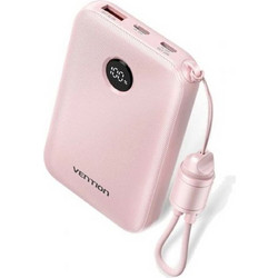 Vention FKAP0-C Power Bank 10000mAh 22.5W με Θύρα USB-A & Θύρα USB-C Power Delivery Pink