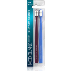 Mediblanc Silk Soft Οδοντόβουρτσες 2τμχ Μπορντό Μπλε