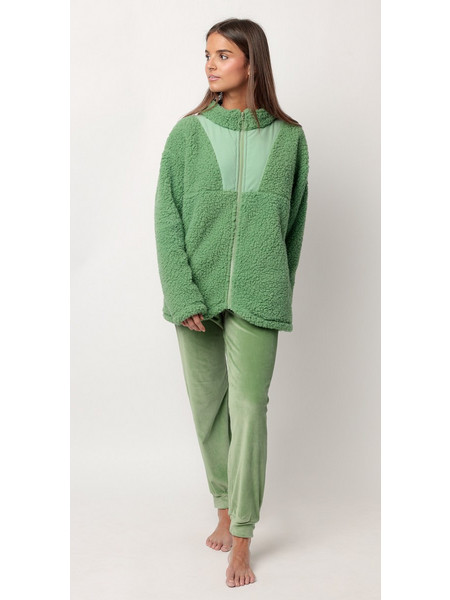 Admas Γυναικεία Ρόμπα Χειμωνιάτικη Fleece Πράσινη 67304