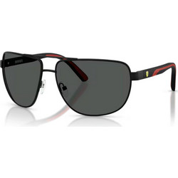Ferrari FZ5007 101/8764 Ανδρικά Γυαλιά Ηλίου Aviator Κοκάλινα Μαύρα με Μαύρο Φακό