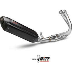 MIVV Suono Σετ Εξάτμισης για Kawasaki ER-6N 650 με Σιγαστήρα Black