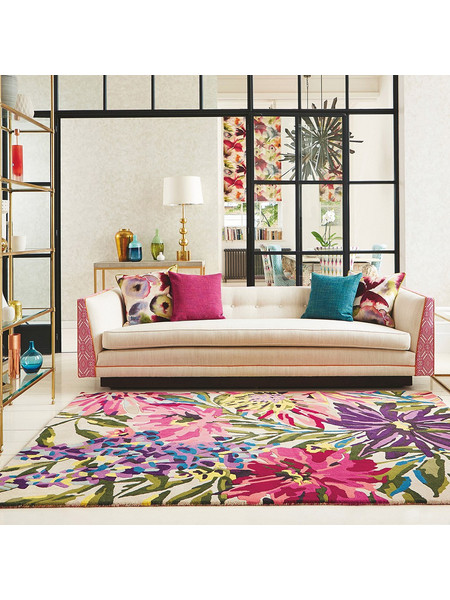 Harlequin Floreale Χειροποίητο Χαλί Ορθογώνιο Μάλλινο 250x350cm 044905 Fuchsia