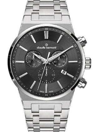 Claude Bernard Neo 1973 Ανδρικό Ρολόι Χρονογράφος με Ασημί Μεταλλικό Μπρασελέ 102653MNIN