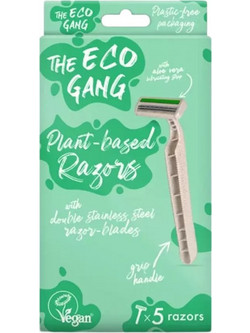 The Eco Gang Ξυραφάκι μιας Χρήσης με 2 Λεπίδες & Λιπαντική Ταινία 5τμχ